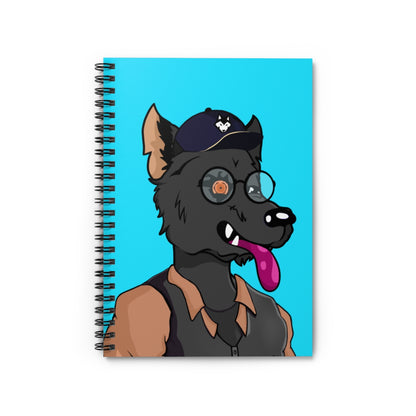 Thirsty Wolf Detective Werewolve Spiral Notebook - Ruled Line