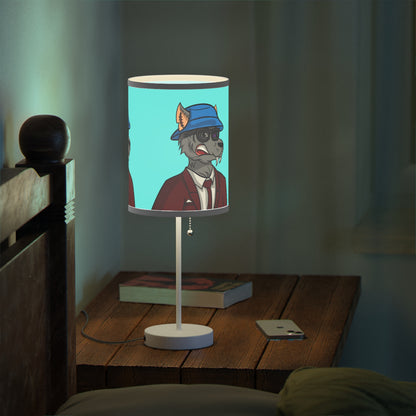 Maroon Suit Business Werewolf Lamp on a Stand, US|CA plug