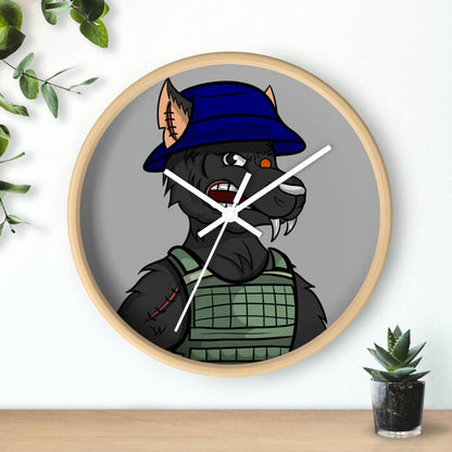 Army Wolf Wall clock