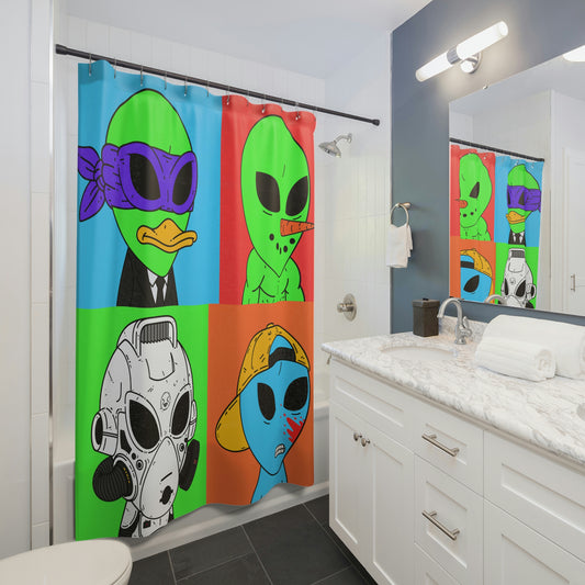 Alien Visitors Shower Curtains