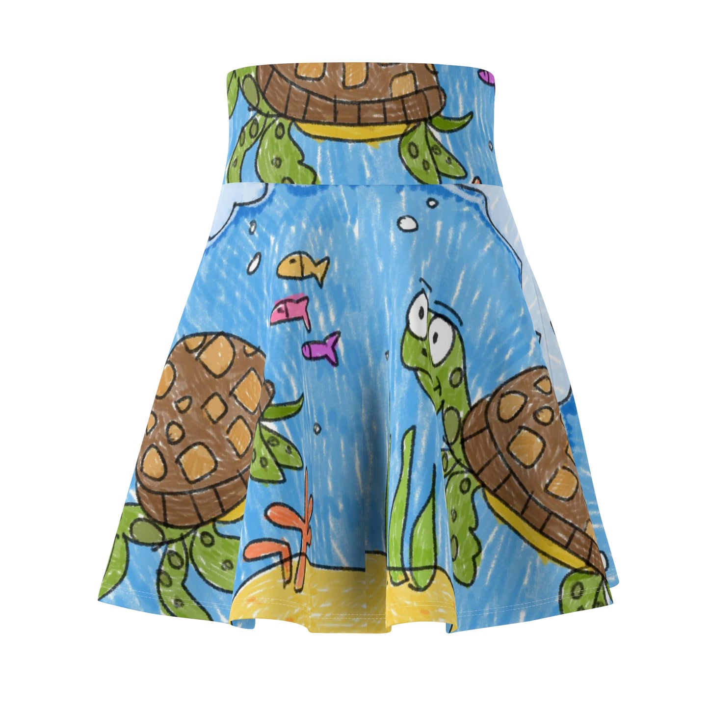 Falda skater para mujer Sea Turtle Beach Sand Ocean 