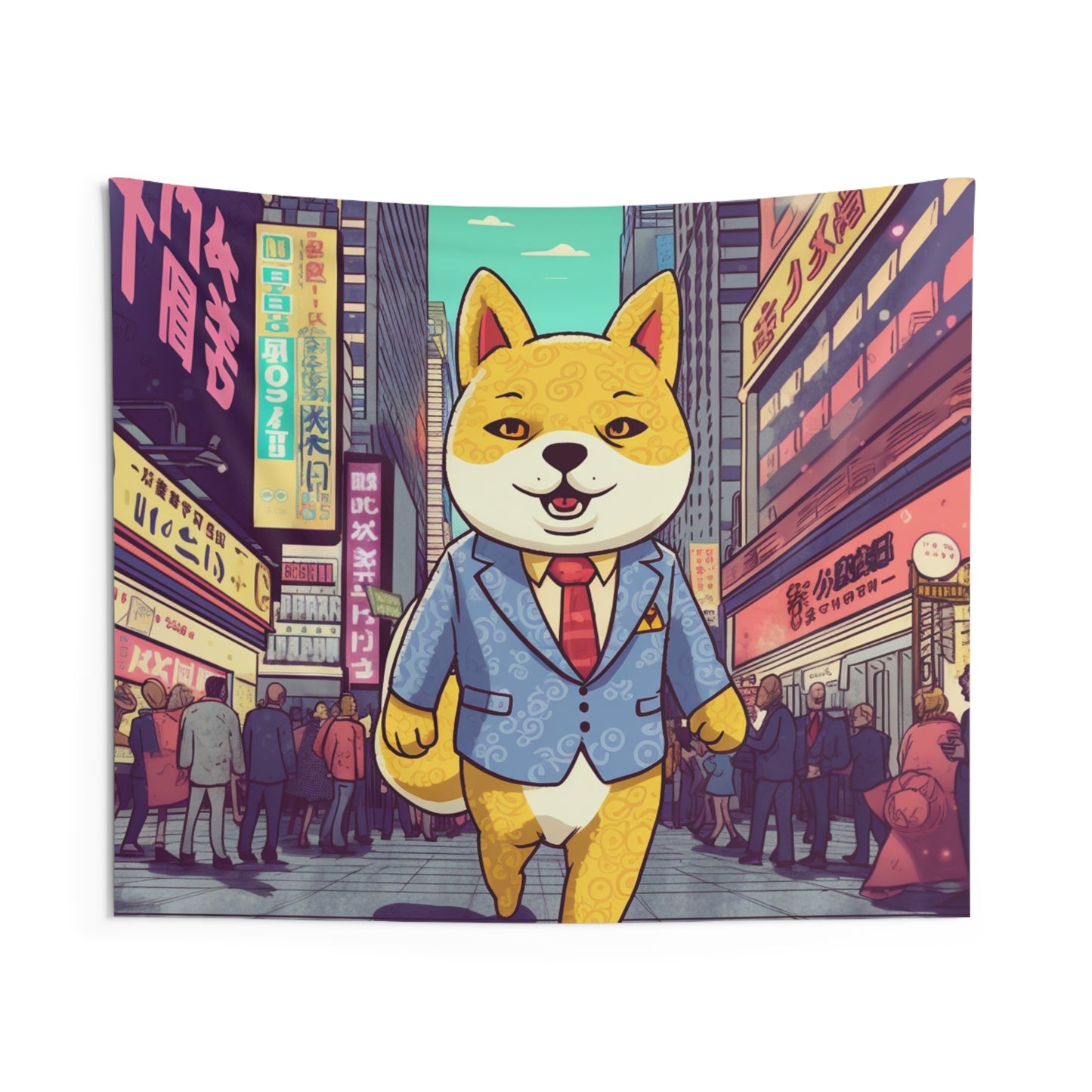 Japanese Shiba Inu Business Dog Tapestry Crypto Fan Favorite Perfect for Indoors