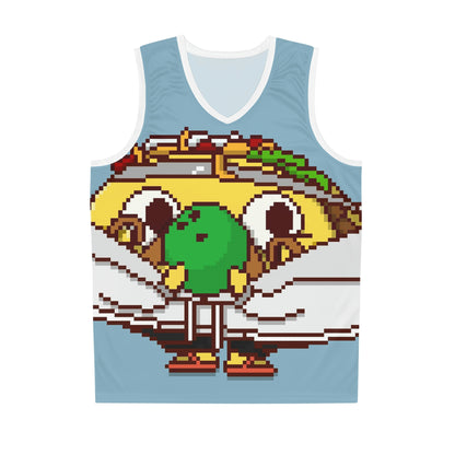 Camiseta de baloncesto con bola de bolos de taco 