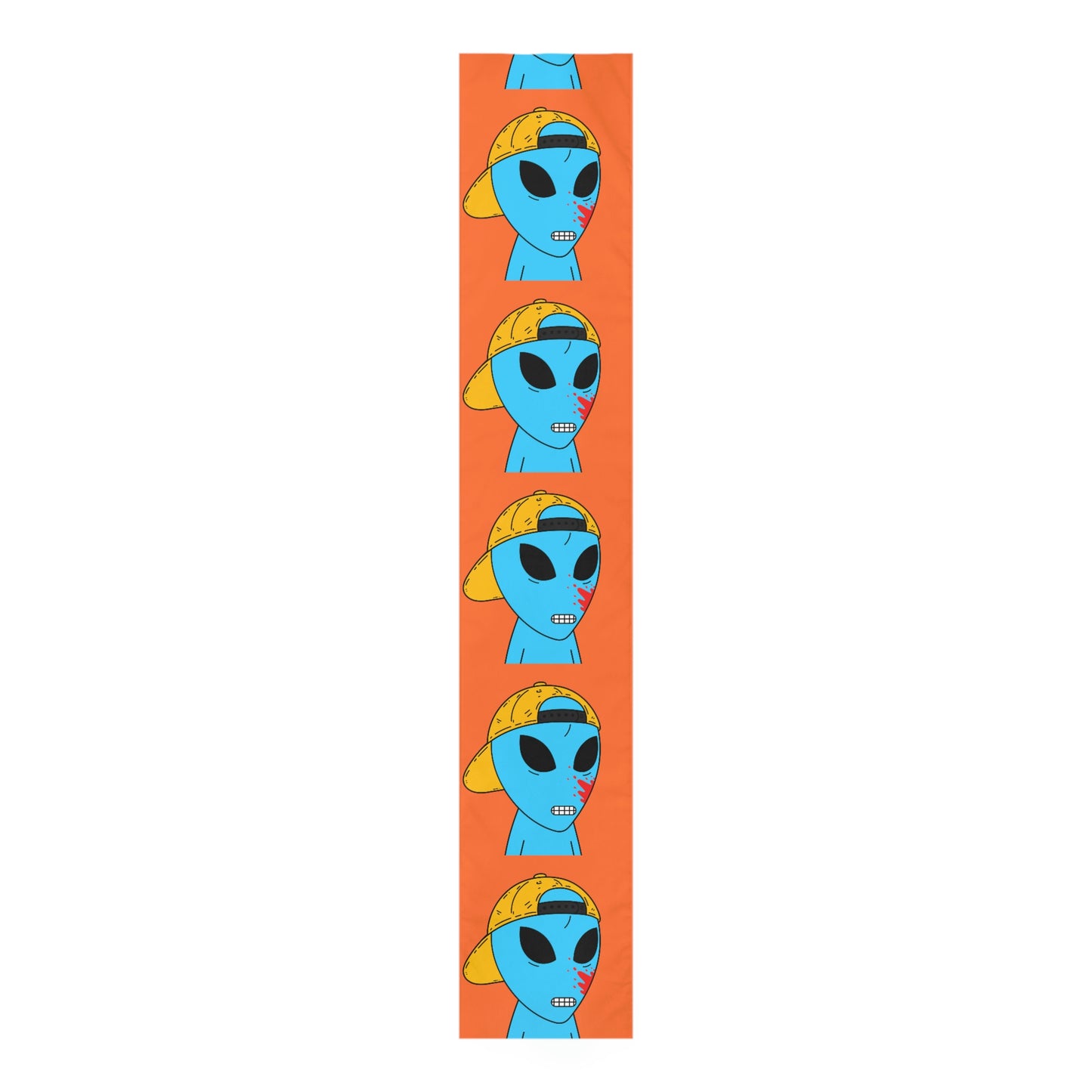 Alien Blue Bood Visitor Table Runner