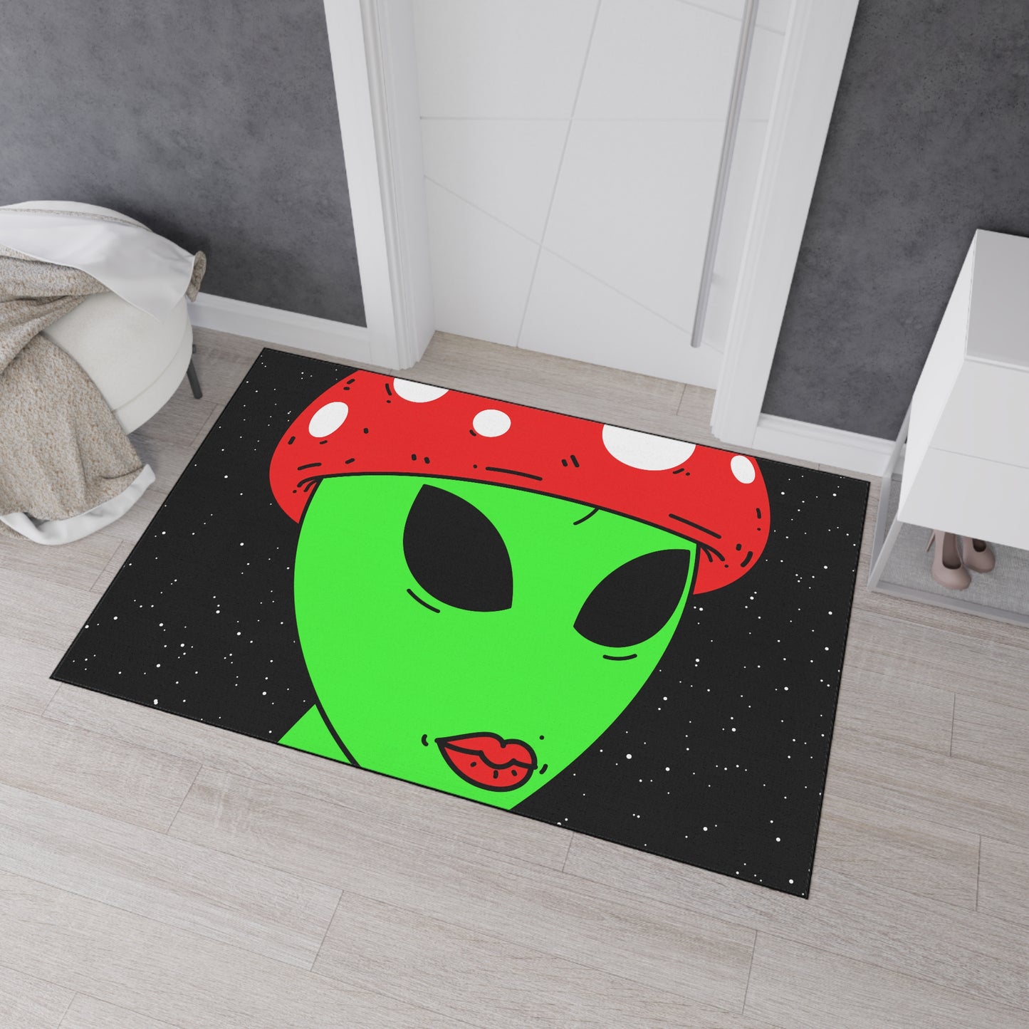 Alfombra de piso resistente Mushroom Galaxy Alien Star