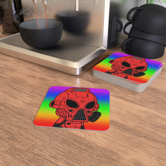 Pride Rainbow Robot Cyborg Alien Coasters (50, 100 pcs)