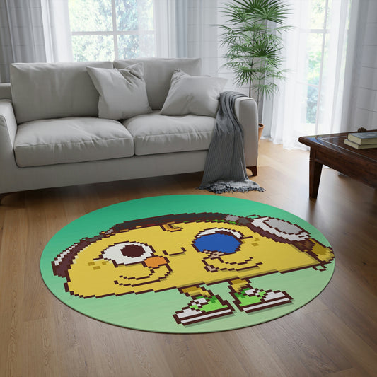 Table Tennis Taco Ping Pong Player Round Rug