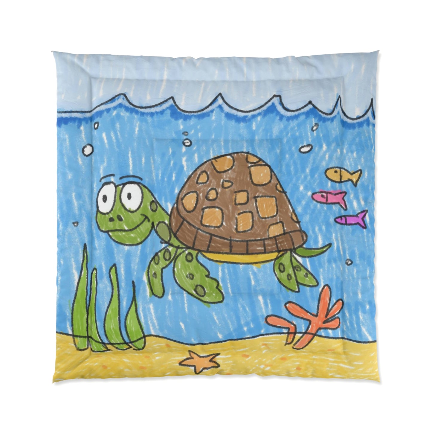 Sea Turtle Beach Sand Ocean Comforter