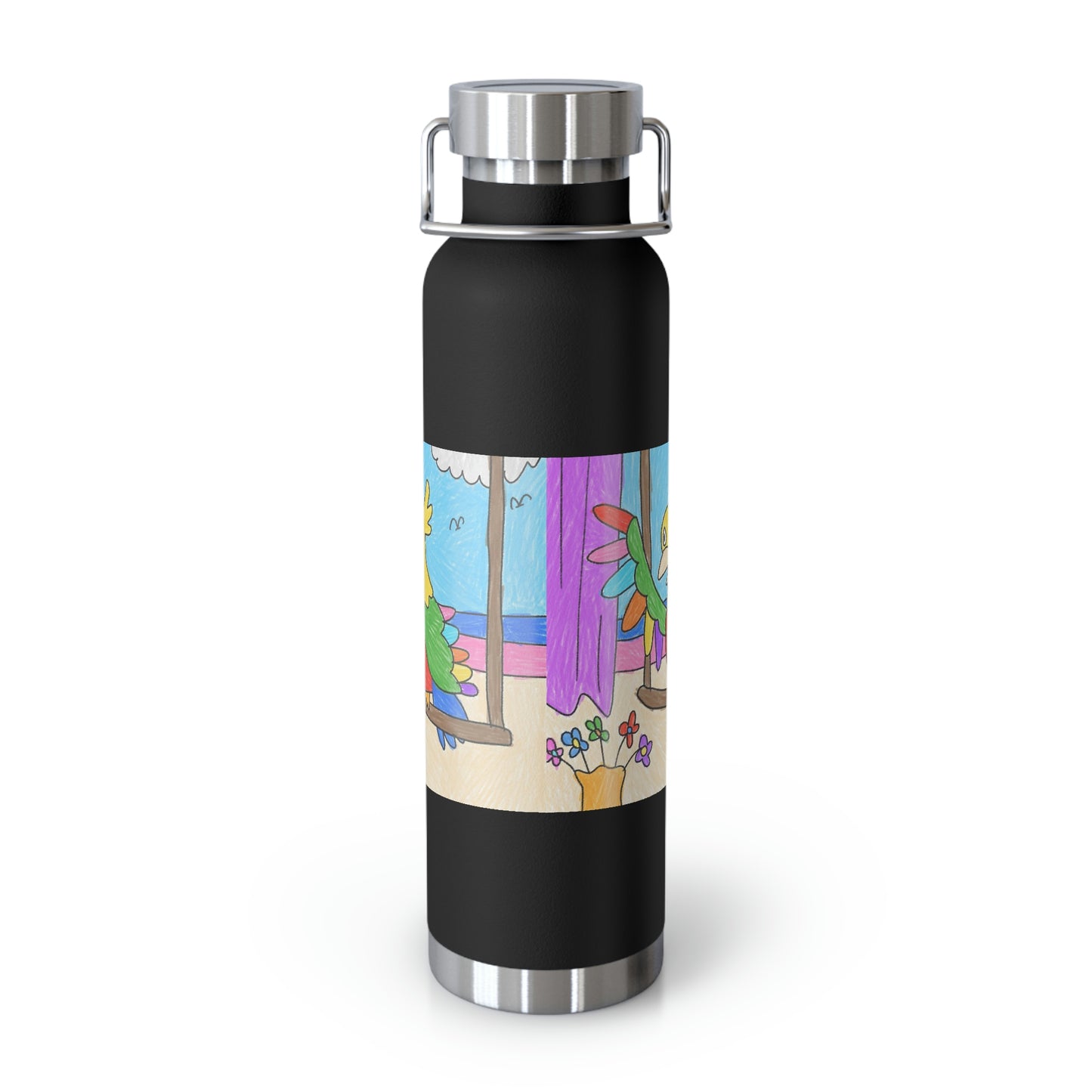 Animal Lover Parrot Perfect Gift for Parrot Owners Copper Vacuum Insulated Bottle, 22oz