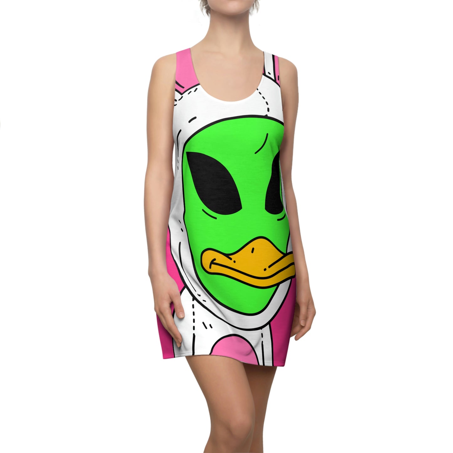 Duck Bunny Alien Women's Cut & Sew Racerback Dress