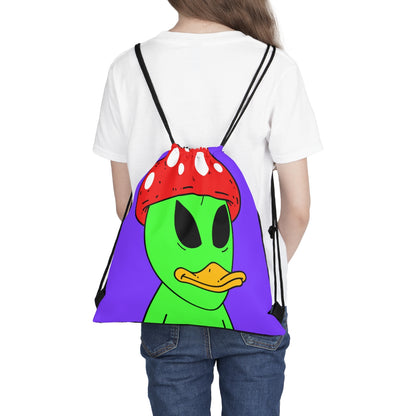 Duck Beak Alien Visitor Mushroom Head Outdoor Drawstring Bag