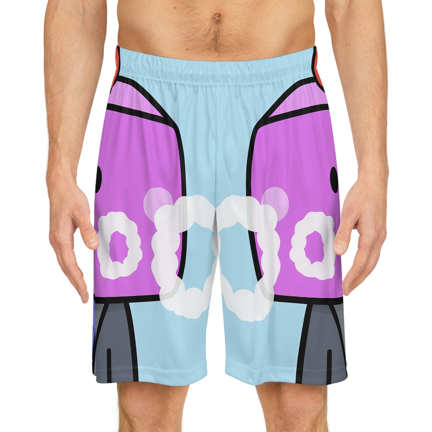 Strawberry Fruit Head Block Basketball Shorts