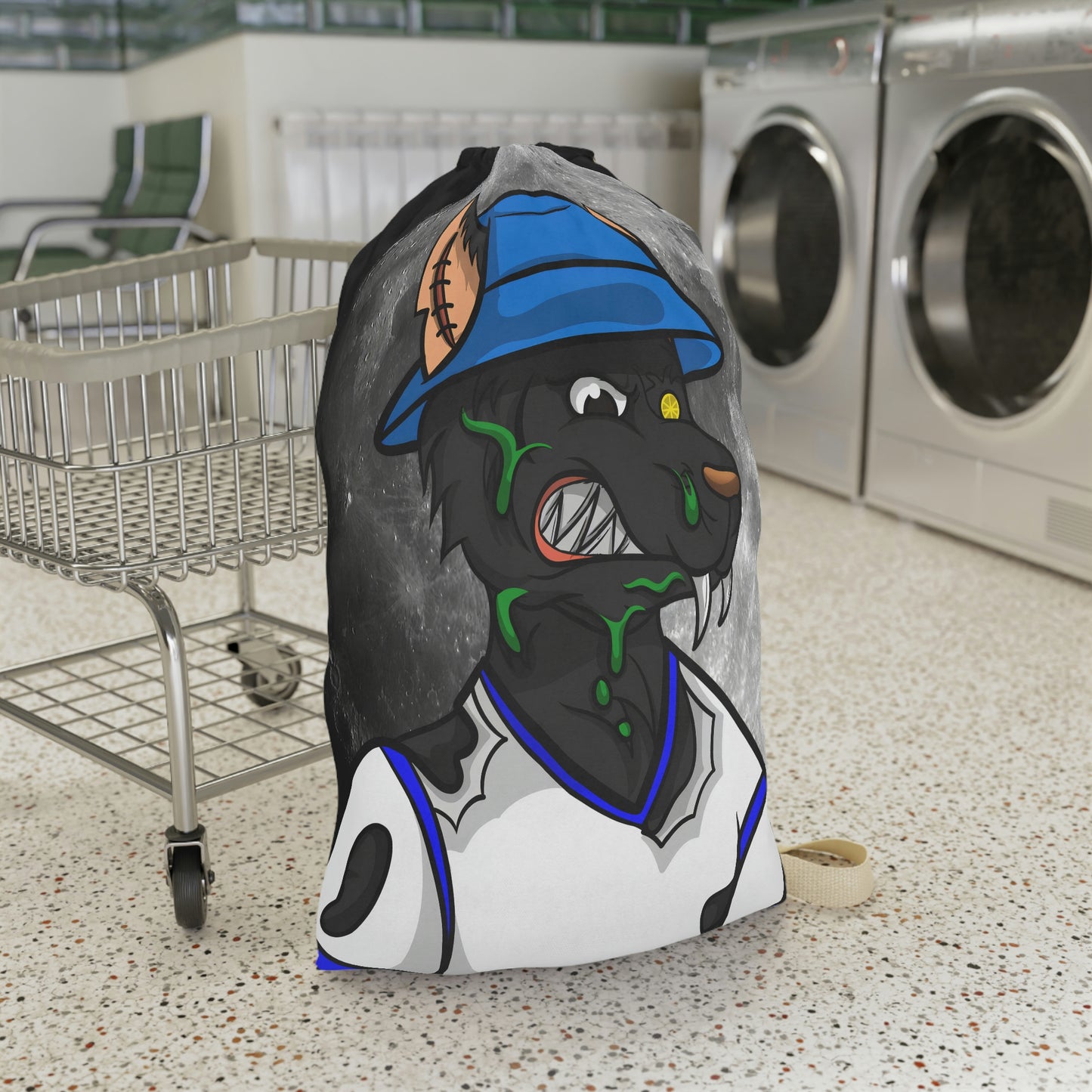 Full Moon Wolf Laundry Bag