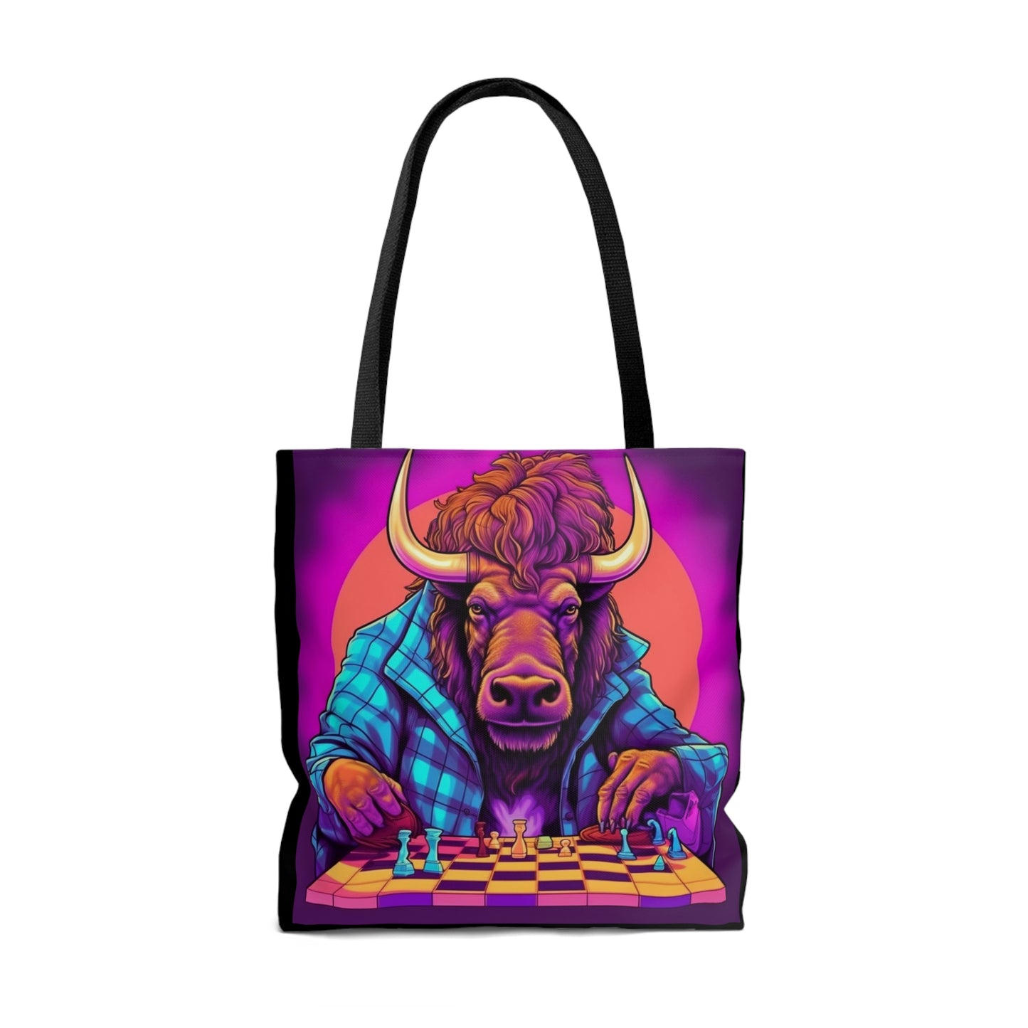 Gran maestro del juego de ajedrez American Bison Buffalo Bolsa de tela (AOP) 