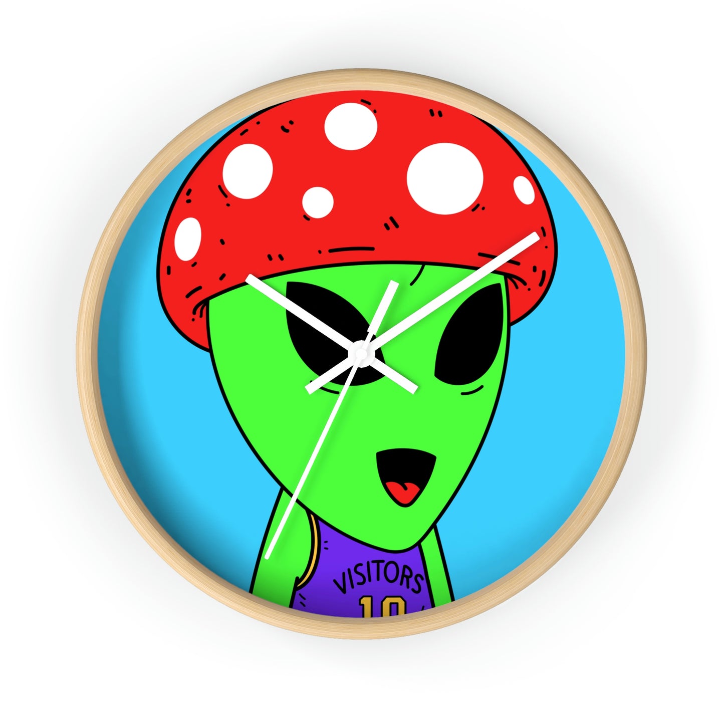 Healthy Sport Jersey Mushroom Alien Wall clock