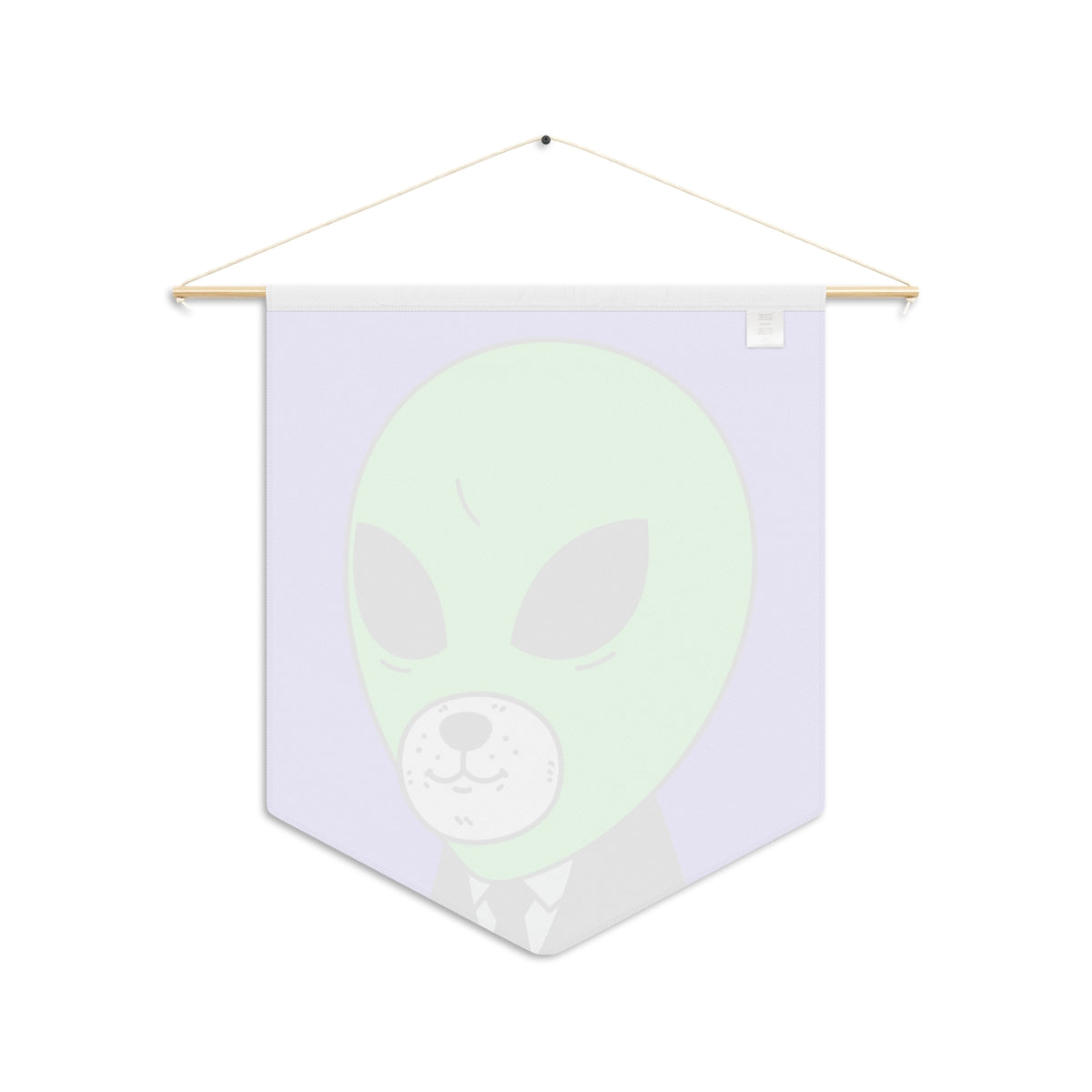 Green Alien Business Suit Dog Face Visitor Pennant