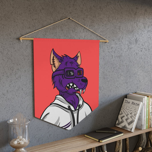 Wolf Cyborg Werewolf Classy Purple Fur White Hoodie Sweatshirt Pennant