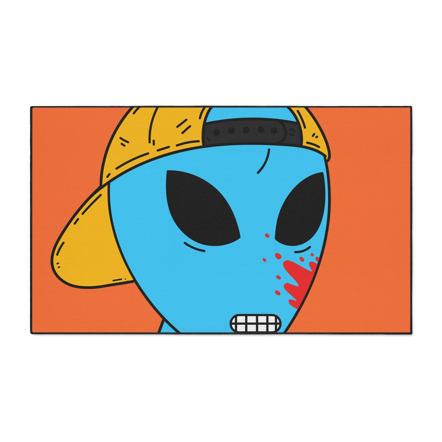 Blood Blue Alien Visitor Heavy Duty Floor Mat