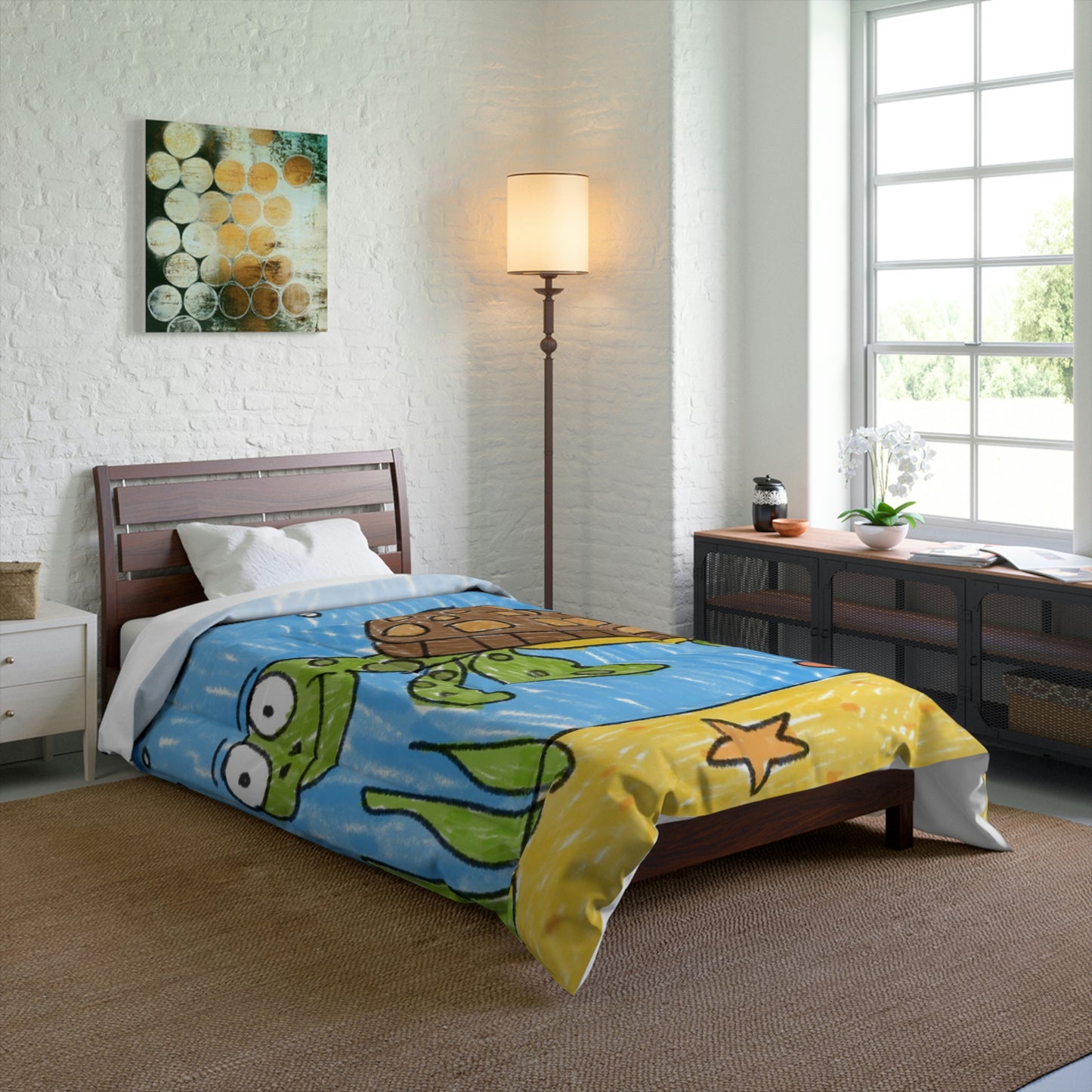 Sea Turtle Beach Sand Ocean Comforter