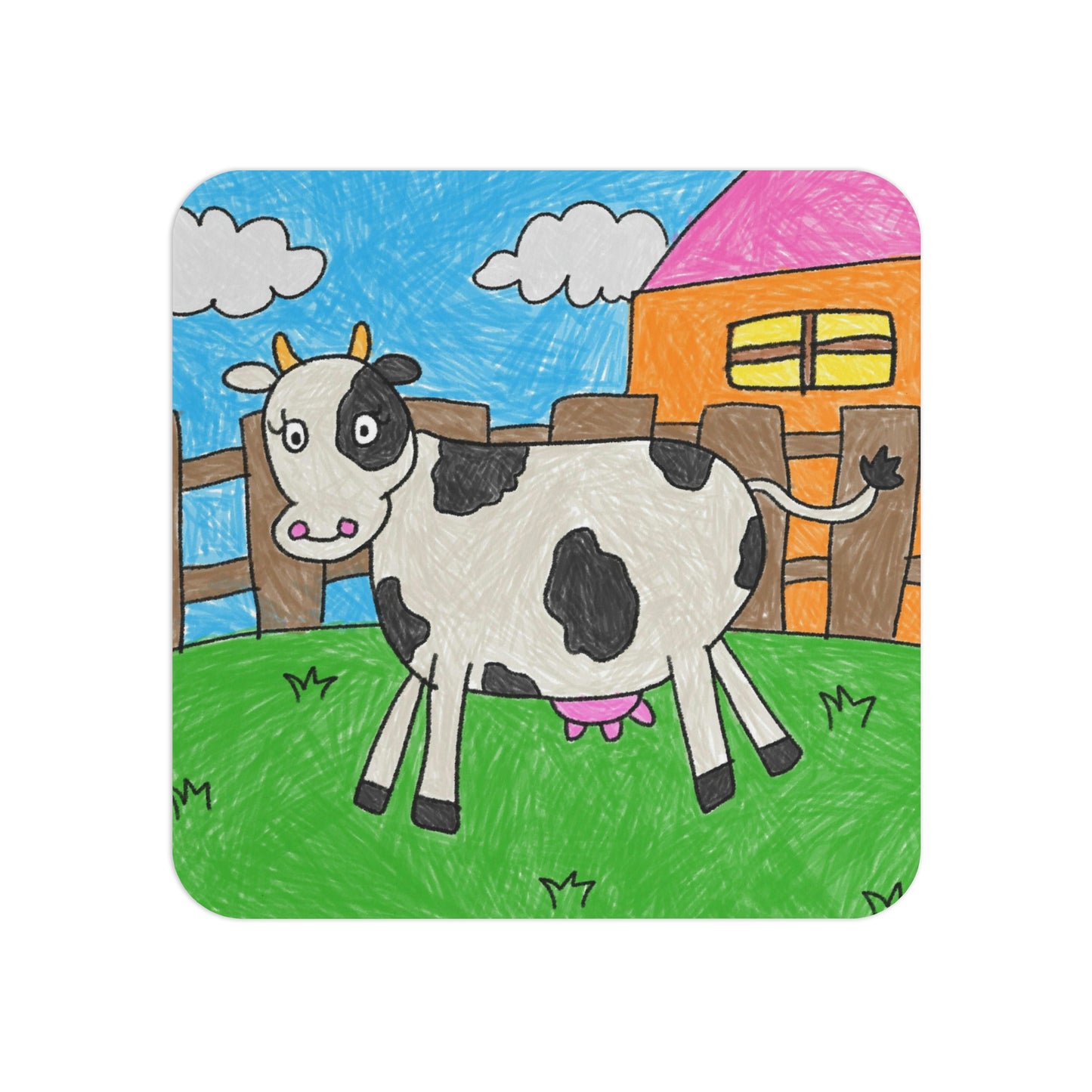 Cow Moo Farm Barn 動物キャラクターコースター (50、100 個) 