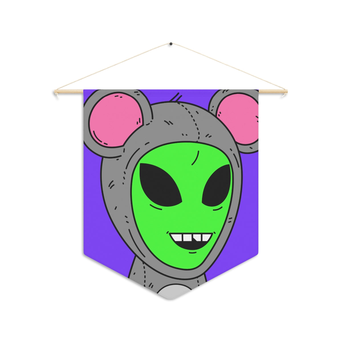 The Visitor Mouse Alien Character Pennant