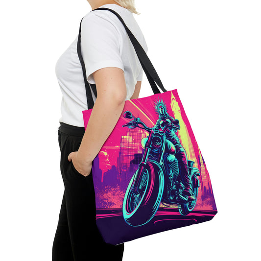 Statue of Liberty Motorcycle Biker USA Style Tote Bag (AOP)