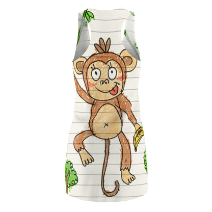 Graphic Monkey - Fun Zoo Clothing for Ape Lovers Women's Cut & Sew Racerback Dress