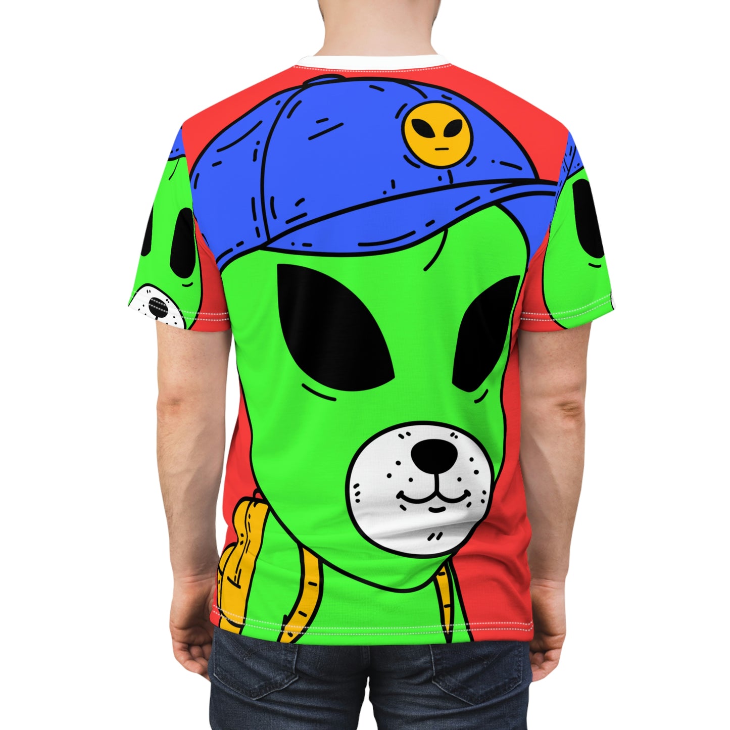 Alien Animal School Learning Educate Visitor Unisex AOP Cut & Sew Tee