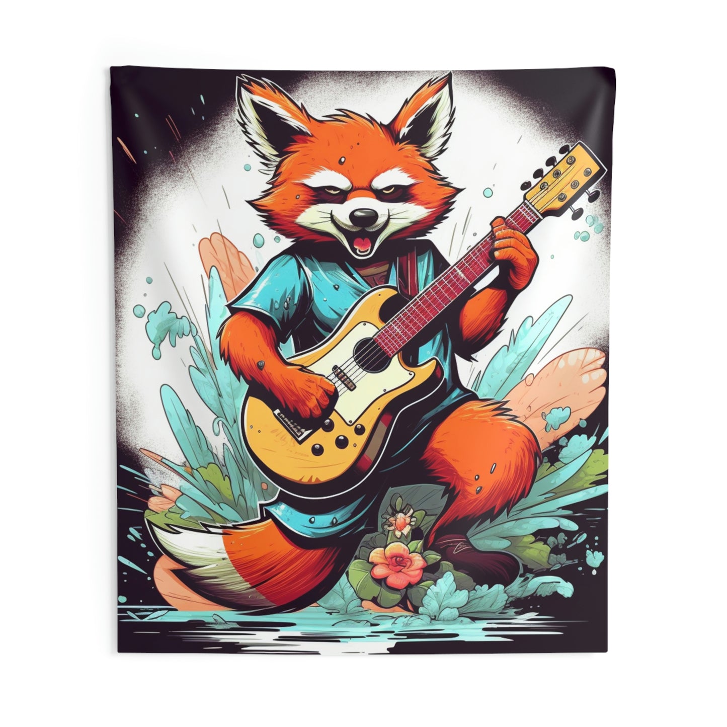 Red Panda Music Band Animal Indoor Wall Tapestries