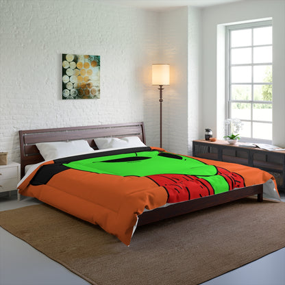 Red Robe Alien Black Top Hat Green Visitor Bed Comforter