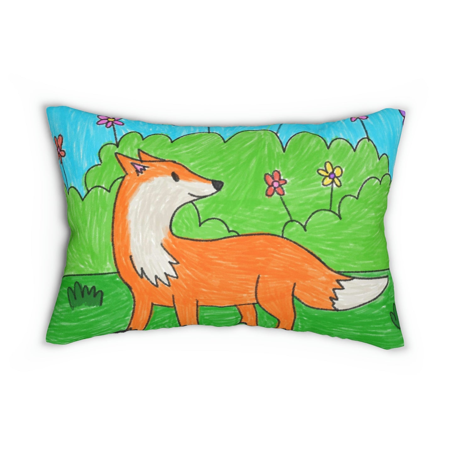 Fox Woodland Animal Foxy Spun Polyester Lumbar Pillow