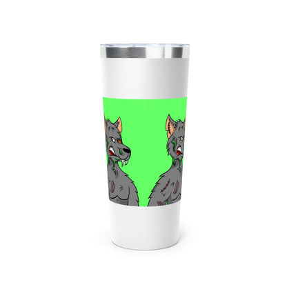 Wolf Grey Cyborg Animal Werewolve Copper Vacuum Insulated Tumbler, 22oz