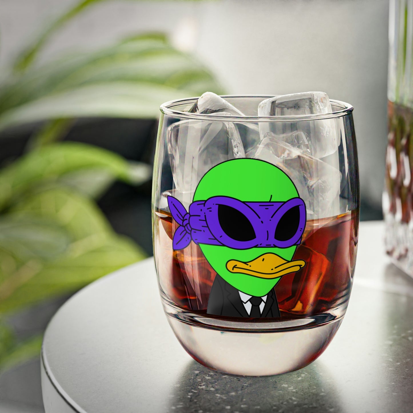 Alien Visitor 751 Whiskey Glass