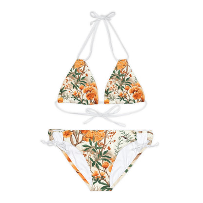 Four Seasons Beauty: Spring, Summer, Autumn & Winter Design Strappy Bikini Set (AOP)