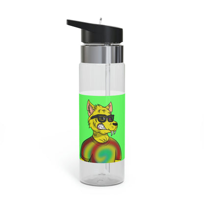 Wolve Cyborg Camisa de lobo con teñido anudado Piel amarilla Gafas de sol frescas Botella deportiva Kensington Tritan™, 20 oz