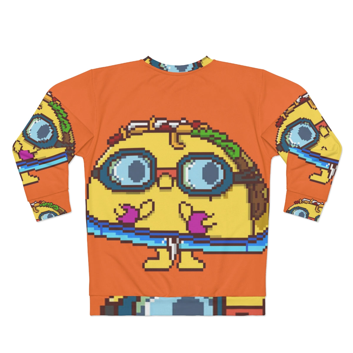 Swimming Floats Taco Character Swim AOP Unisex Sweatshirt