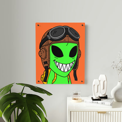 Air Force Aviator Alien Acrylic Wall Art Panels