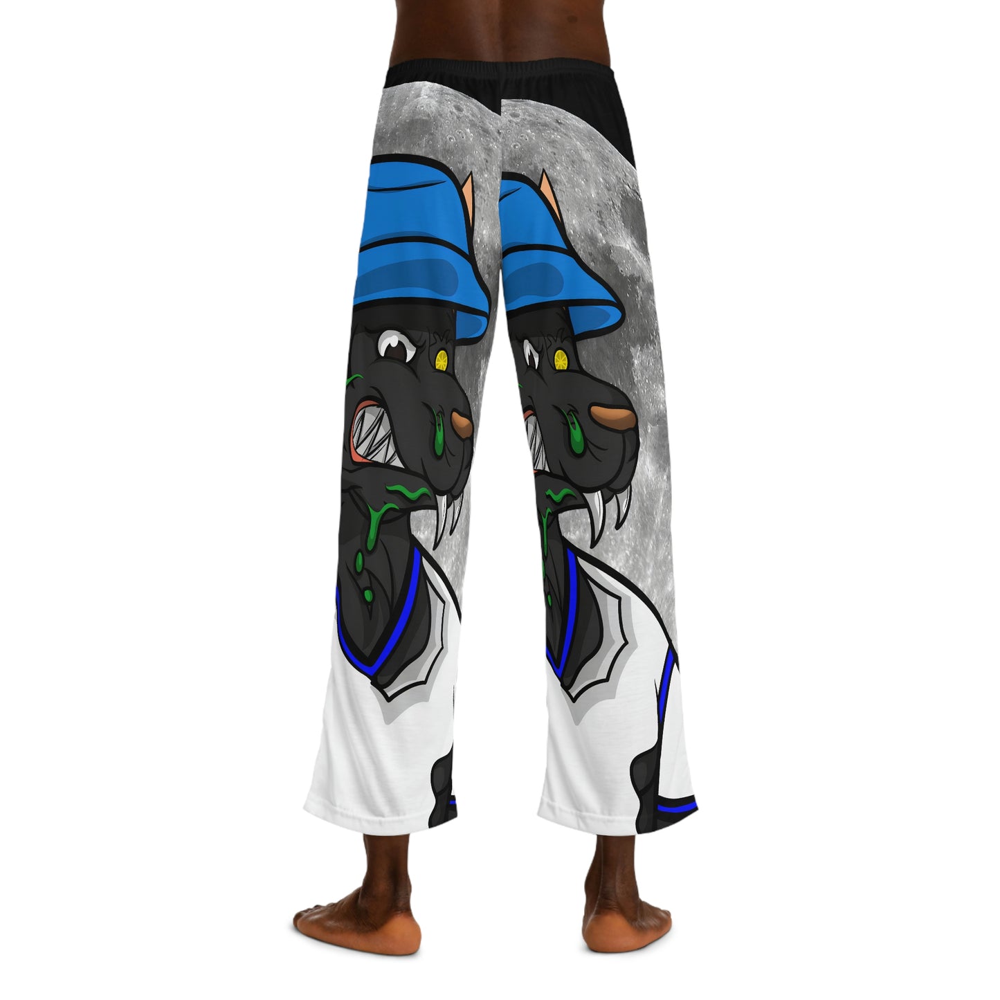 Full Moon Cyborg Werewolve Wolf Men's Pajama Pants (AOP)