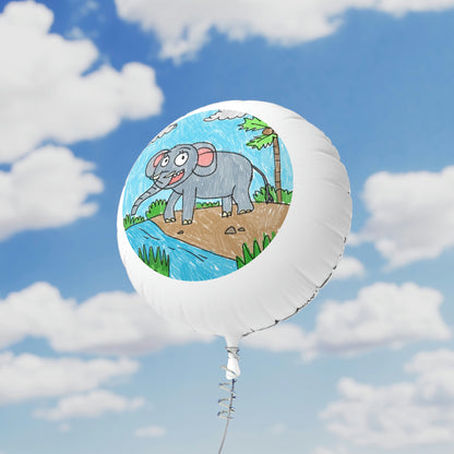 Elefante Elephant King Safari Animal Mylar Helium Balloon