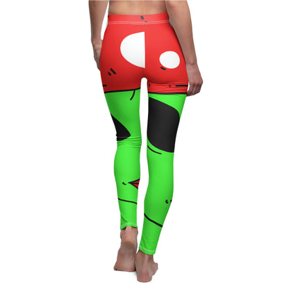 Mushroom Galaxy Alien Star Women's Cut & Sew Casual Leggings