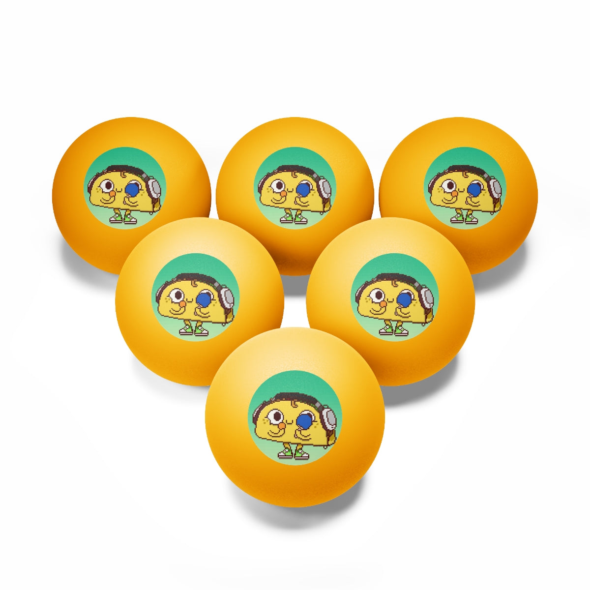 Table Tennis Taco Ping Pong Player Balls, 6 pcs