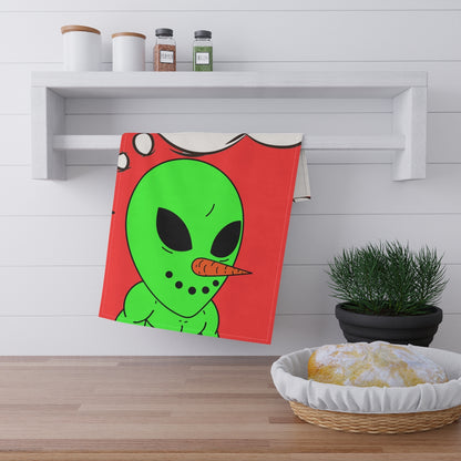 Veggie Visi The Vegetable Visitor Alien Eat Your Veg Kitchen Towel