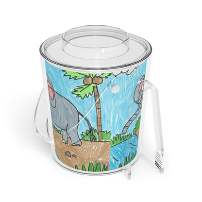 Elefante Elephant King Safari Animal Ice Bucket with Tongs