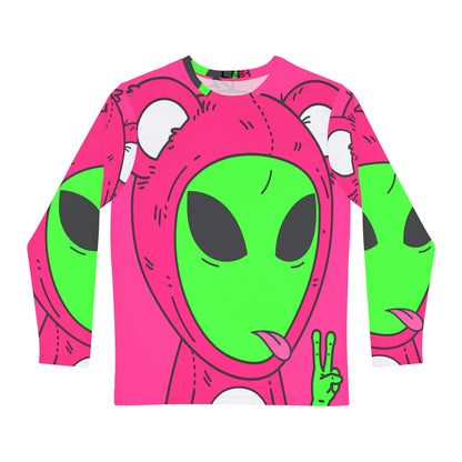 Bear Outfit Suit Alien Men's Long Sleeve AOP Shirt