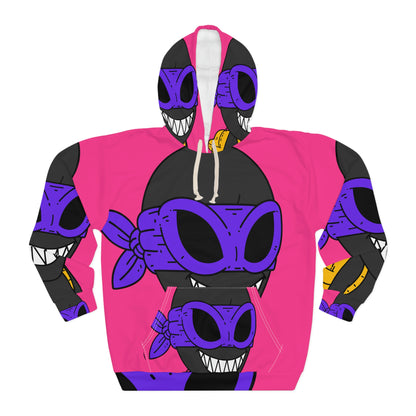 Dark Ninja Warrior Alien Visitor AOP Unisex Pullover Hoodie