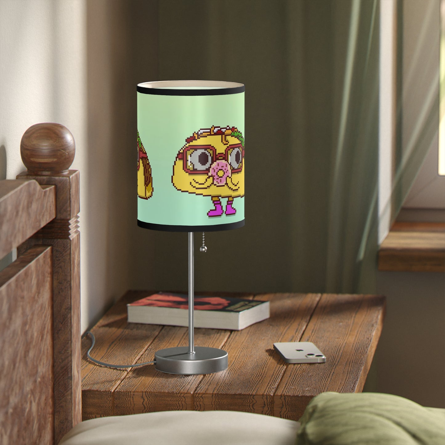 Donut Dessert Snack Taco Lamp on a Stand, US|CA plug