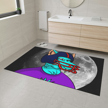 Foot Ball Full Moon American Werewolve Wolf Cyborg Heavy Duty Floor Mat