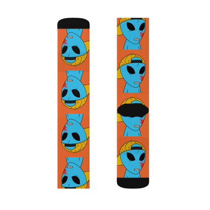 Alien Space Blue Blood Visitor Sublimation Socks