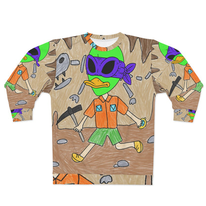 Paleontólogo Dino Bone Alien Dinosaur Visitor 751 AOP Sudadera unisex 