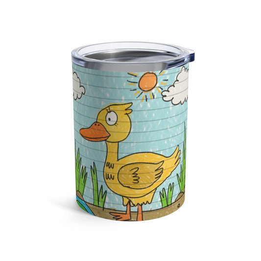 Vaso de estanque de pájaros de pato amarillo 10oz